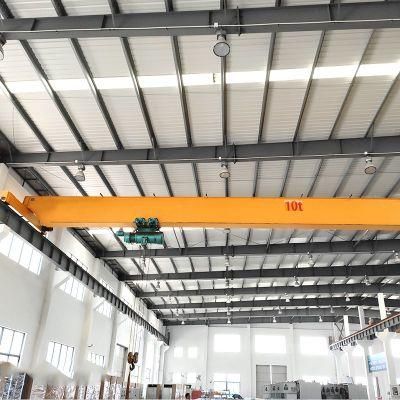 Hoist Rail System Electric Hoist Crane 10 Ton Single Beam Overhead Bridge Crane Price for Factory