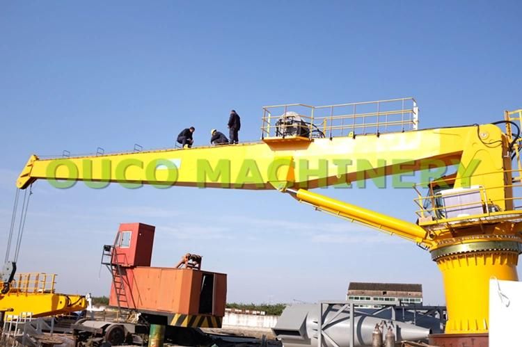 Ouco 25t20m Stiff Boom Marine Crane Sturdy Construction