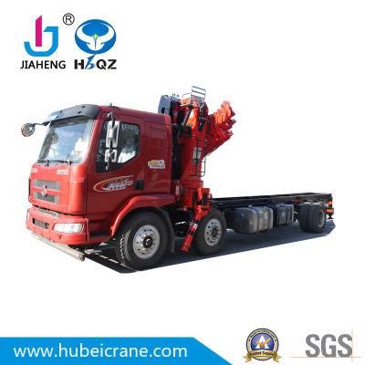 made in China HBQZ 8X4 Lorry 18 Ton SQ360ZB4 Small Knuckle boom Cargo Truck Mounted Cranes