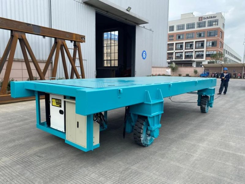 Material Handling Motorized Transfer Car with Lifting Table on Rails
