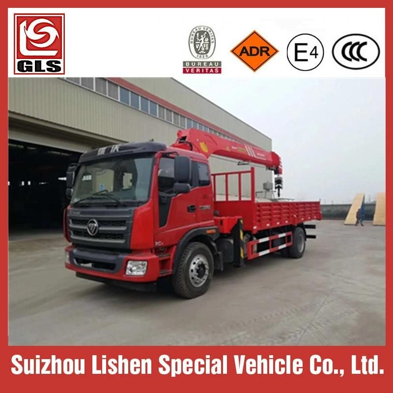 Foton Auman 4X2 Truck with Crane 10 Tons Truck Mounted Crane for Sale