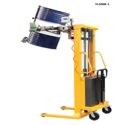 500kg Oil Electric Drum Stacker Pallet Hydraulic Drum Lifter