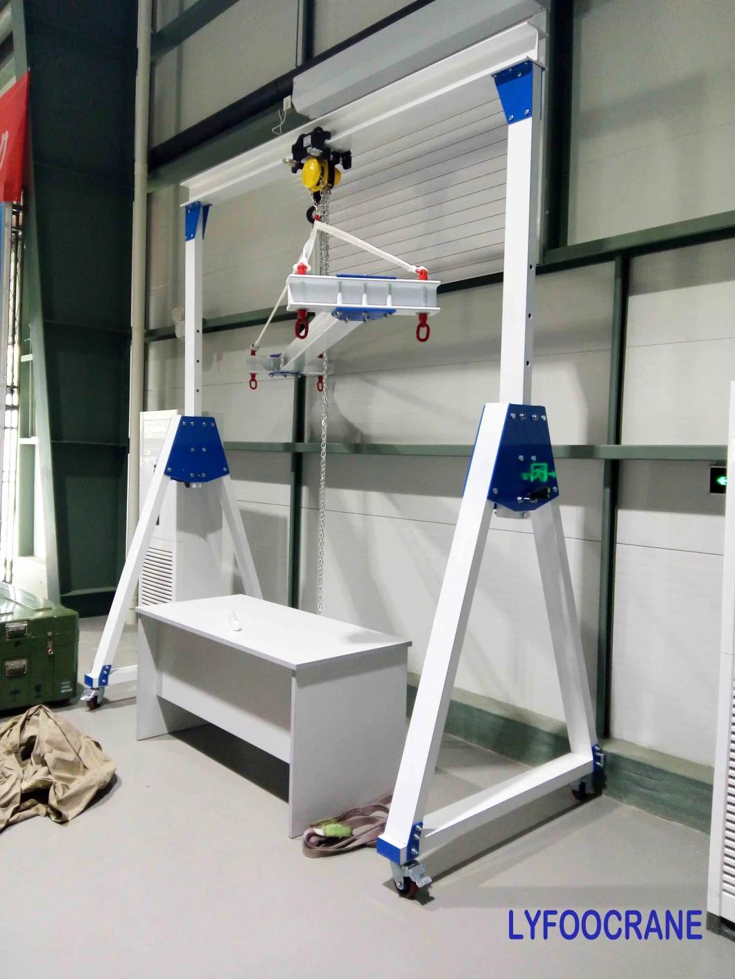 Aluminum Hand Push Gantry Crane with Good Quality 0.5t 1t 2t