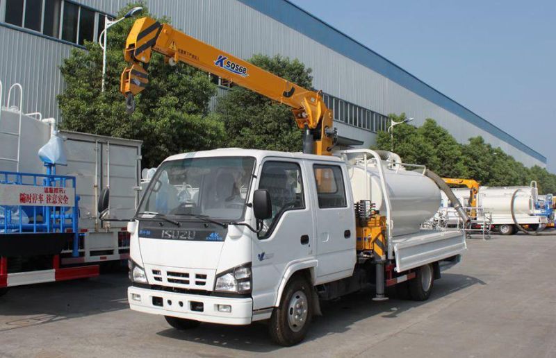 2ton 3tons Isuzu/Jmc/JAC Construction Equipment Straight Boom Crane Truck Crane with Water Tank