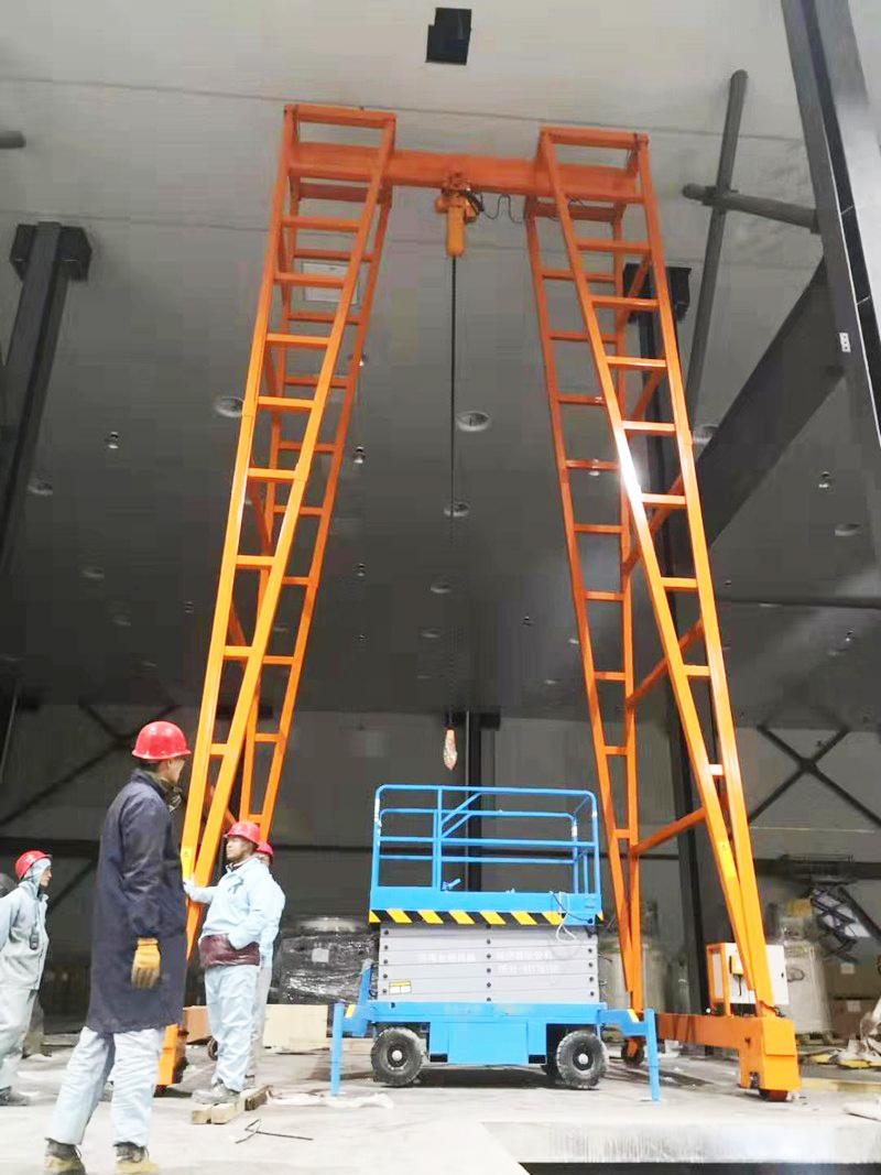 Manual Hoist Portal Adjustable Crane 2t, Mobile Crane