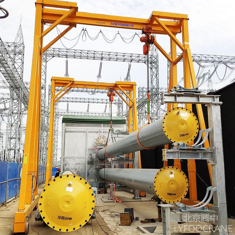 Manual Portal Crane with Electric Chain Hoist Lifting Crane