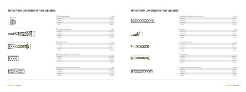 Zoomlion Zcc1500V New Product 150 T Crawler Crane with Lattice Boom