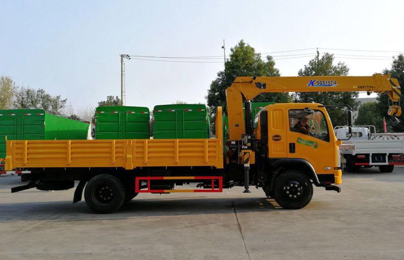 Straight Arm Truck Mounted Mobile Crane 8tons Heavy Duty Telescoping Boom Crane Truck