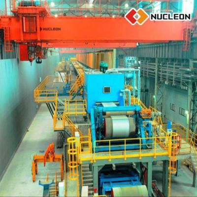 Nucleon High Speed Inverter Control 40t Double Girder Bridge Beam Crane for Steel Uncoil Shop