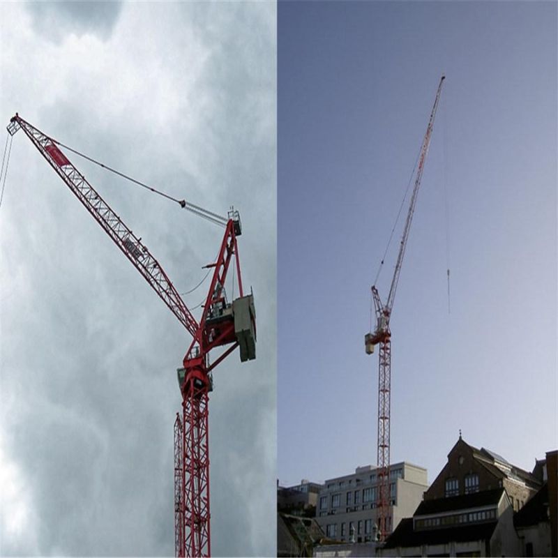 Max Load 6 Ton Luffing Tower Crane Jib Crane Tower Cranes 40m Boom Length