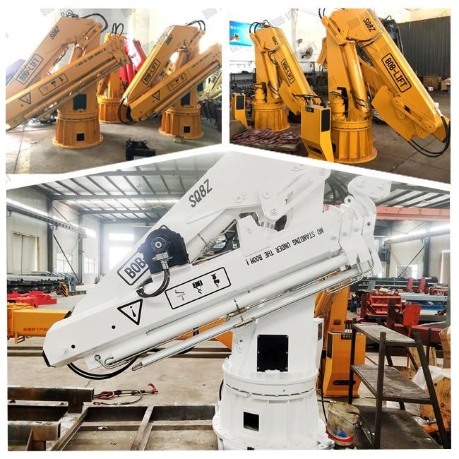 8 Ton 10 Ton Hydraulic Marine Crane Folding Knuckle Boom Deck Marine Crane for Sale