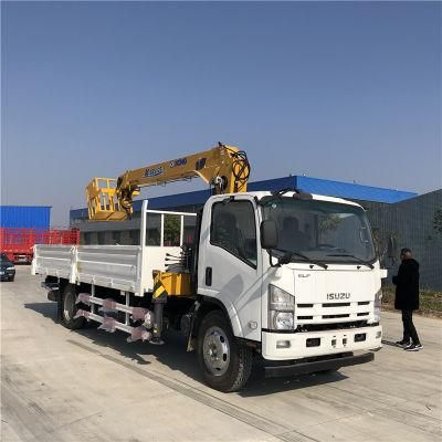 Isuzu New Design 8 Tons to 10 Tons Telescoping Boom Truck Mounted Truck with Crane for Sale