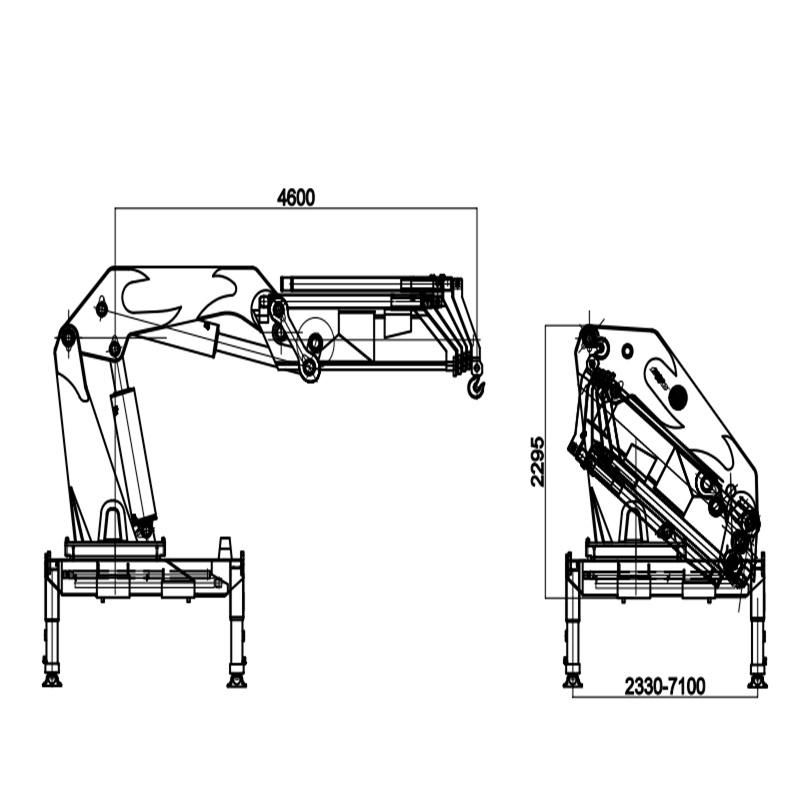 HBQZ manufacturer 18 ton Knuckle Truck Mounted Crane