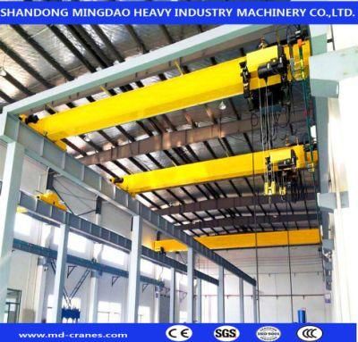 China Factory Price CE High Reliability and Low Noise Double Girder Beam 20 Ton Overhead Crane Bridge Crane Price for Sale