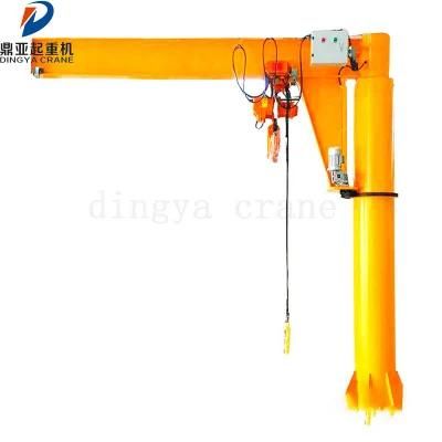 Dy High Quality 0.5ton 1ton 2ton 3ton 4ton with Electric Hoist Floor Mounted Jib Crane