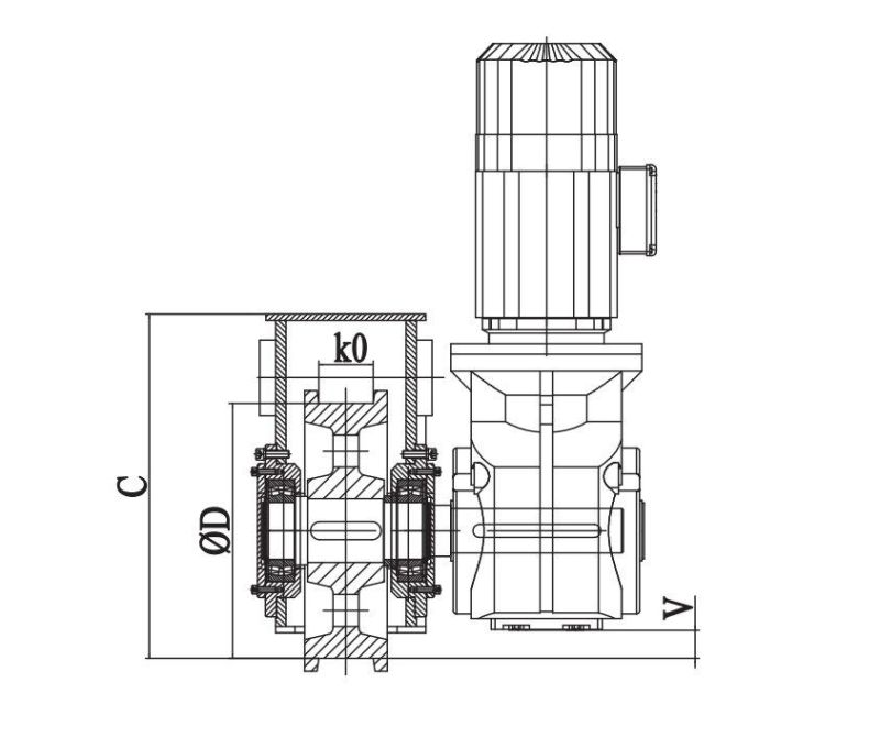 Crane Parts Electric Motor End Beam Crane End Trucks End Carriage