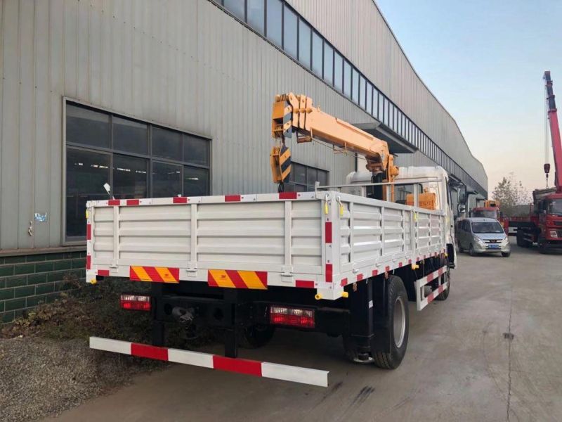 Dongfeng 4X2 Cheap Price with High Qualit 8ton Construction Service Truck with Crane Truck Mounted Crane HOWO Optional