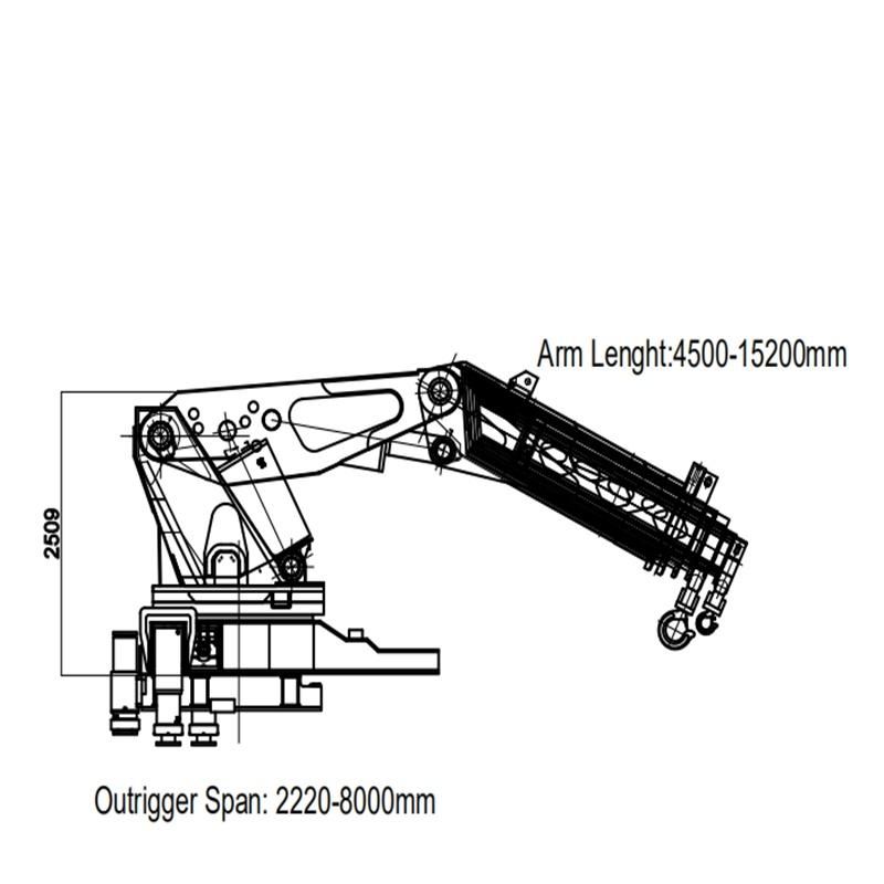HBQZ 90 Tons Semi-knuckle Boom Truck Loader Mounted Crane  for sale (SQ1800ZB6)