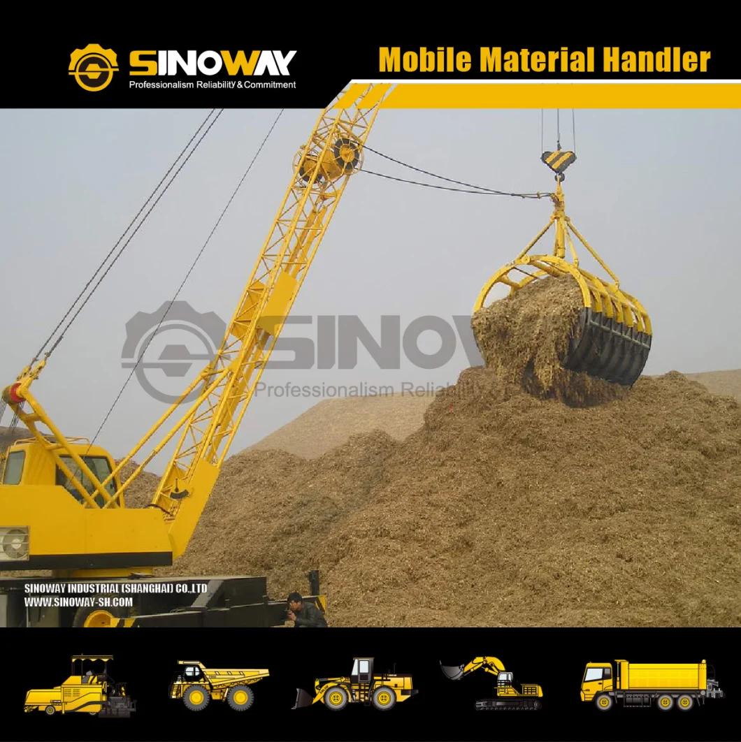 Mobile Port Grabbing Crane 12ton Material Handlers with Multi-Tine Grapple