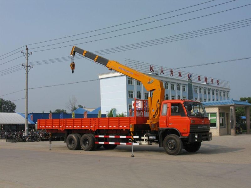 Dongfeng/HOWO/Foton/Isuzu/FAW 6*4 10ton Hoisting Truck Mounted with Hydraulic Straight 4-Arm Telescopic Boom Crane