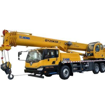 China Top Brand Xuzhou Official Xmg Latest Hydraulic Mobile Crane in Stock Five Section Boom EXW 25 Ton Truck Crane (QY25K5D)