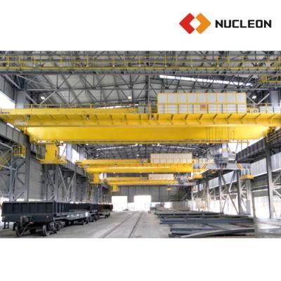 Nucleon M8 Heavy Duty Electromagnetic Double Girder Overhead Travelling Crane 12.5 Ton with Twin Winch Trolley Tandem Control