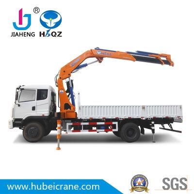 Crane HBQZ 8 Ton Foldable crane truck 4X2 Knuckle boom
