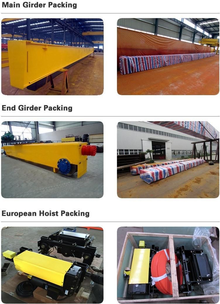 Liftor CE Certificate Europe Style Bridge Crane 1 2 3 5 10 Ton Single Girder Overhead Crane Price for Sale