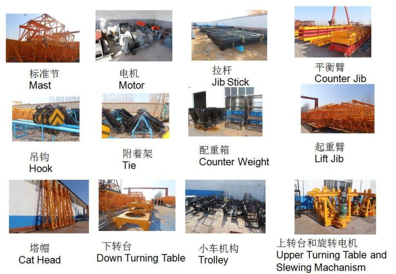 Top Quality Construction Machine Qtz63 5010 Tower Crane Price