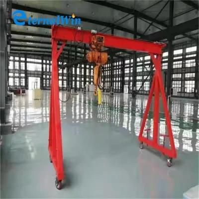 Warehouse Lifting Moving Small Gantry Mini Mobile Crane