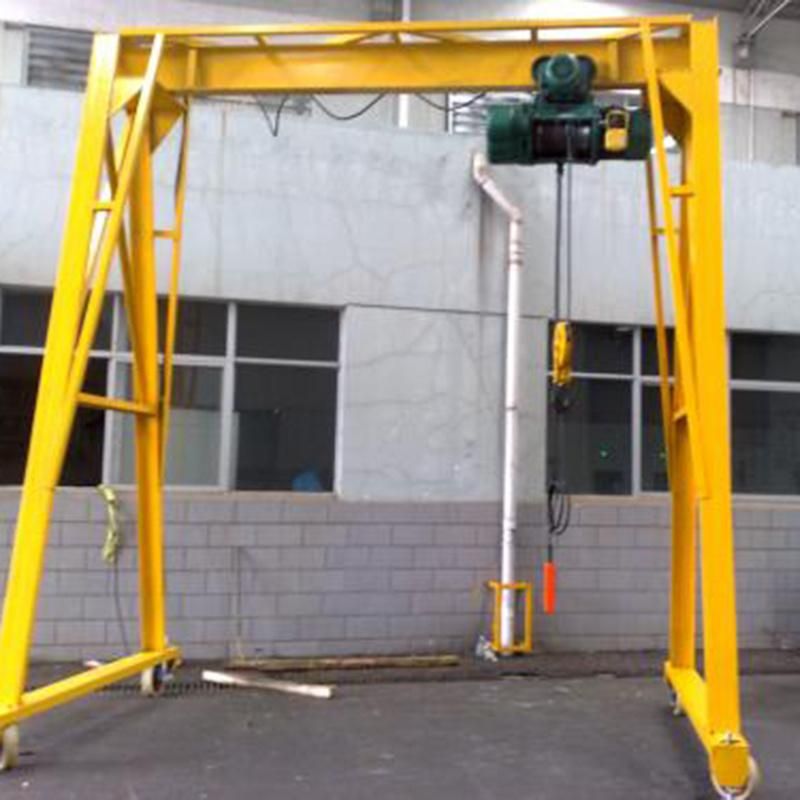 China Manual Push Small Mobile Adjustable a Frame Mini Gantry Crane