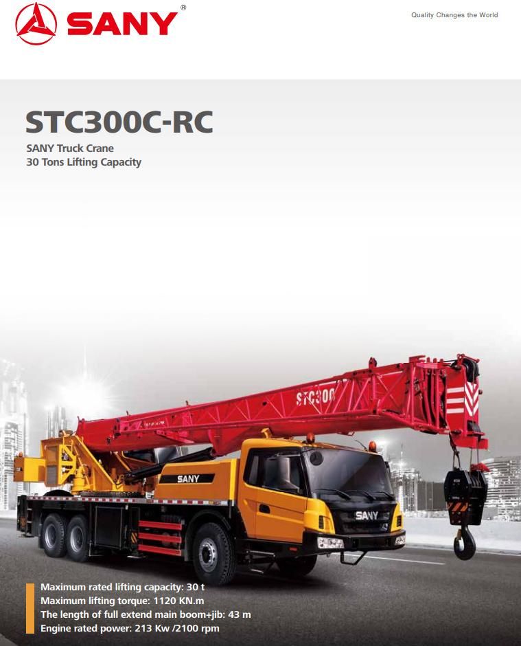 Brand Factory Price Stc300s 30t 30 Ton Cranes Truck Crane Mobile Cranes