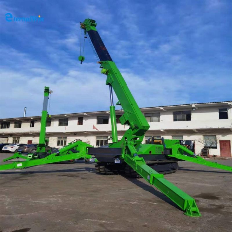 3tons Hydraulic Diesel Engine Drive Crawler Mini Mobile Spider Crane