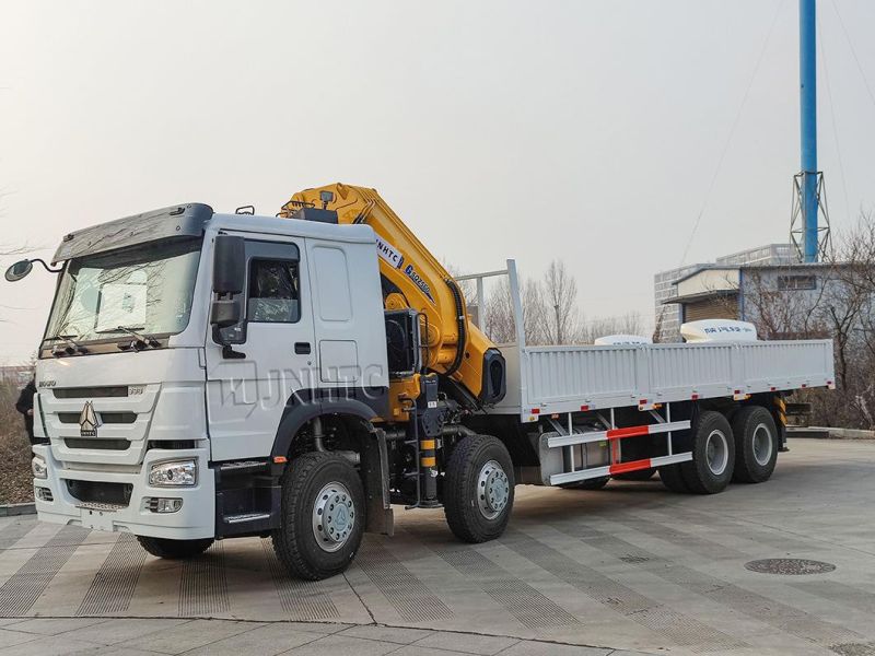 2022 Chinese Whosale Price Sinotruk HOWO 8X4 Cargo Truck with 12 Tons Knuckle Boom Crane Truck