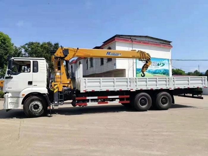 Shacman 6X4 Heavy Duty 10 Wheels Hydraulic Crane Lifting Truck with Mounted with 12t 14t Knuckle Boom Crane 7t 8tons Folded Arm Crane Truck