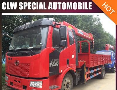 FAW 6t 8t 9t 10t Crane Truck with Telescopic Sany Palfinger Crane