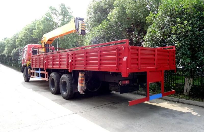 Dongfeng/HOWO/Foton/Isuzu/FAW 6*4 10ton Hoisting Truck Mounted with Hydraulic Straight 4-Arm Telescopic Boom Crane