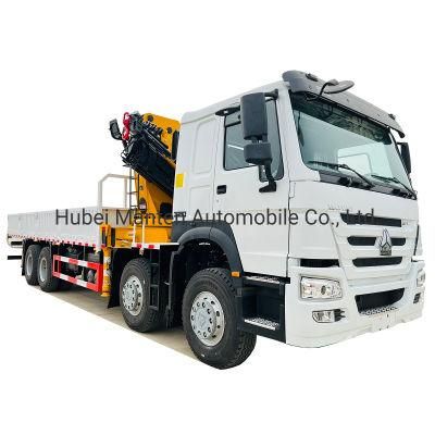 Sinotruk HOWO 420HP Rhd Truck Crane Folding Boom Crane 20ton Folding Truck Crane for Mining Use