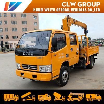 China Dongfeng 2t 3tons 3.2t Construction Knuckle Boom Mounted Truck Crane with 3-Arms