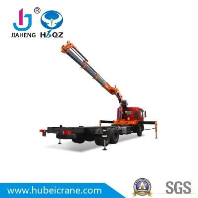 HBQZ Knuckle crane Lifting Heght 13m 12 Tons 4 Arms Knuckle Boom Crane with Left Hand Drive Dongfeng Truck