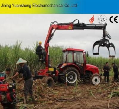 China Manufacturer 3 Ton Hydraulic Mobile Knuckle or Folding Wood Grabber Crane for Tractor