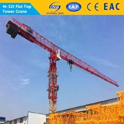 High Safety Topless Construction Machinery with Jib 80m Tower Crane