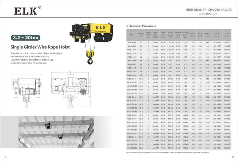 Double Girder Bridge Crane with Wire Rope Hoist