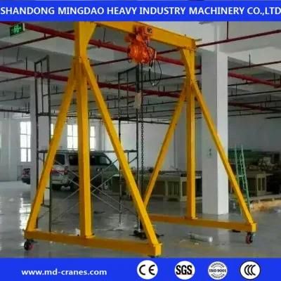 0.5 Ton 1 Ton Mini Type Portable Gantry Crane Without Rail for Workshop