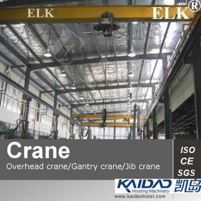 Elk 5ton Singel Girder Crane/Overhead Crane with Wire Rope Hoist