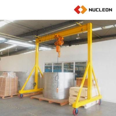 Shop Electric Lifting Portable Gantry Crane with 3 Ton Chain Hoist for Injection Molding