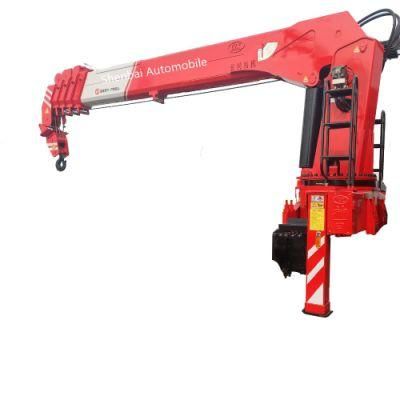 Shenbai 6.3ton Straight Stiff Telescopic Boom Manipulator Hydraulic Crane for Truck