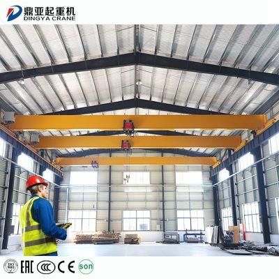 Dy Customized 16ton 20ton Double Girder Overhead Bridge Travelling Crane with Electric Wire Rope Hoist