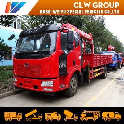 China Cheap Price with High Quality FAW Telescopic Boom Truck Crane 6.3tons 8ton Truck Mounted with Crane