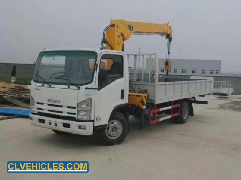 Elf Loading 10tons Boom Arm Crane Hydraulic Truck Mounted Crane Truck